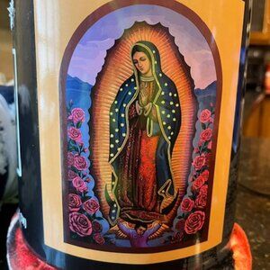 Guadalupe Virgin Mother super weight Plush Throw size: 50 in. x 60 in. NWT